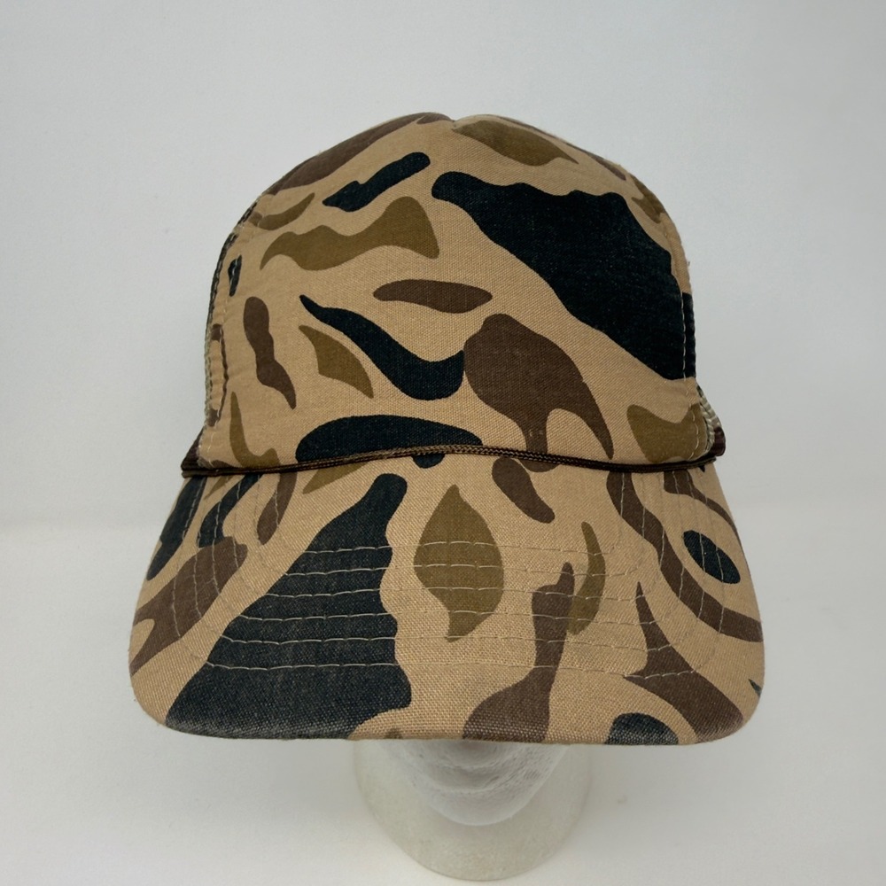 Vintage We Cover the‎ World Camo Mesh Trucker Hat Adjustable Snapback Outdoor